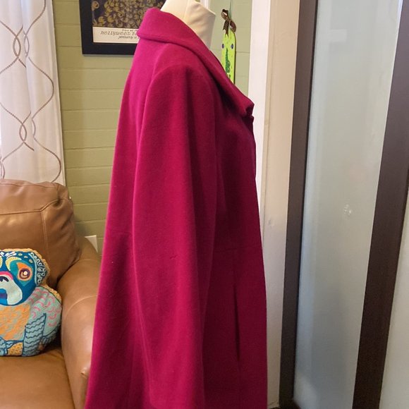 Talbots Berry Overcoat - Picture 5 of 8